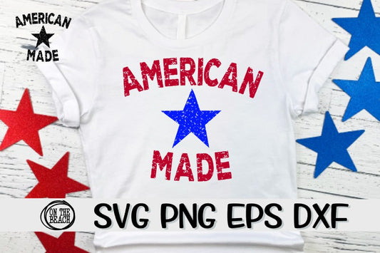 American Made -  Grunge - SVG - PNG - EPS - DXF
