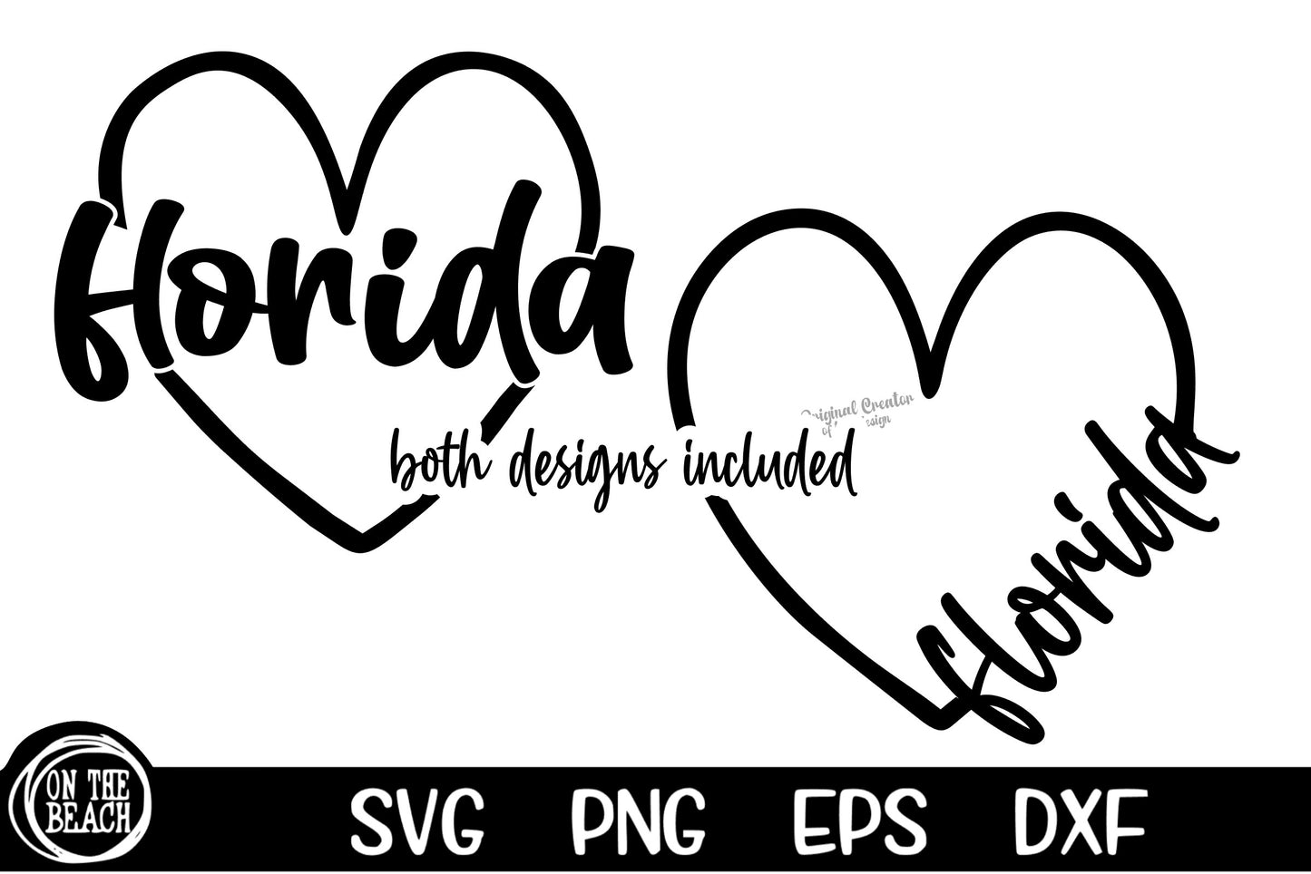 Florida Heart - 2 DESIGNS INCLUDED- SVG PNG EPS DXF
