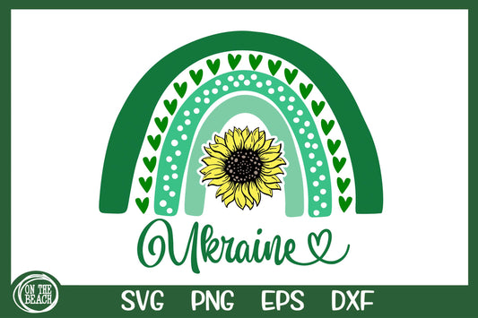 Rainbow Sunflower Ukraine SVG PNG EPS DXF Cutting Sublimation