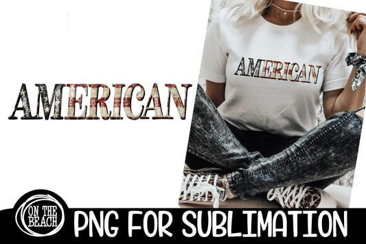 American - Vintage Flag - Distressed  - PNG for Sublimation