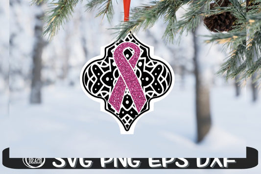 Arabesque Tile Ornament - Ribbon- Christmas- SVG PNG DXF EPS