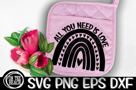 All You Need Is Love Valentine Svg Apron Potholder SVG PNG EPS DXF