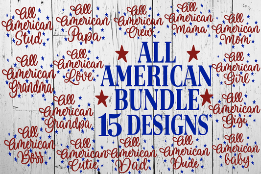 All American Bundle – Best Sellers – 12 Designs  – SVG DXF PNG EPS