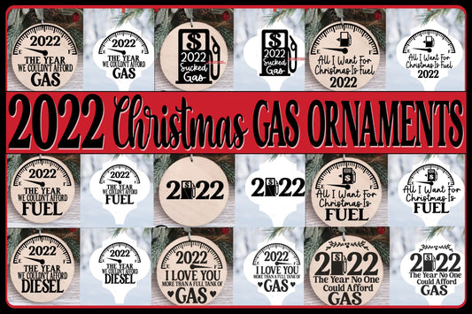 Christmas Gas Ornament Bundle 9 Designs SVG PNG Cutting Sublimation