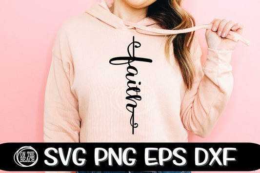 Cross - Faith - Script - SVG PNG DXF EPS