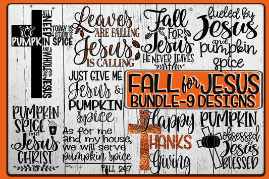 Fall For Jesus Bundle - 9 Designs