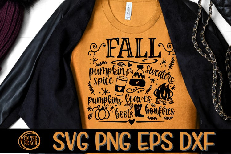 Fall Svg - Pumpkin Spice - Sweaters - Bonfires- DXF PNG SVG