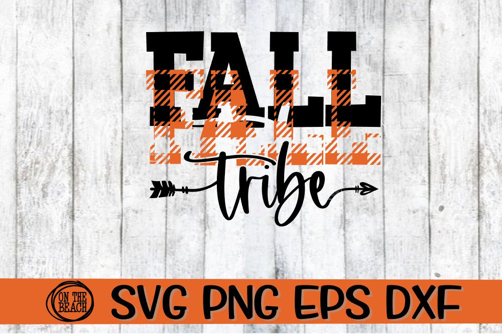 Fall Tribe - Arrow - Buffalo Plaid  - SVG PNG EPS DXF