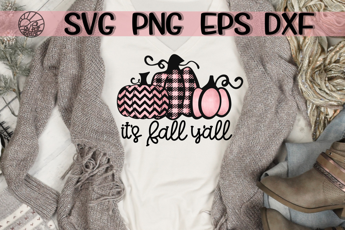 It’s Fall Y’all – Pink Pumpkins – SVG – DXF – EPS – PNG