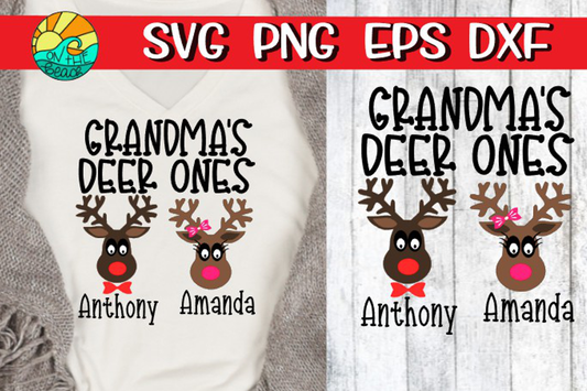 Grandma's Deer Ones - FREE font link  - SVG - DXF - EPS - PNG