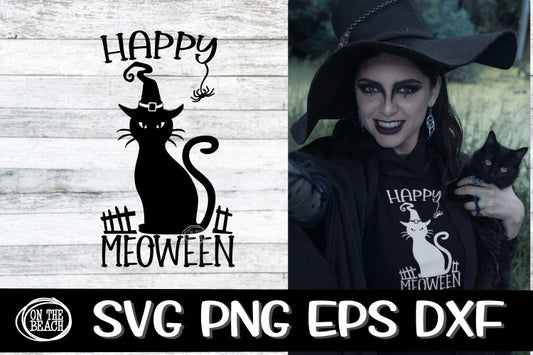Happy Meoween - Halloween  - SVG PNG EPS DXF