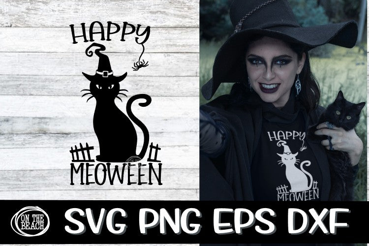 Happy Meoween - Halloween  - SVG PNG EPS DXF