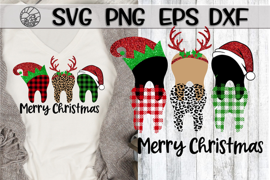 Merry Christmas - Teeth - SVG PNG EPS DXF