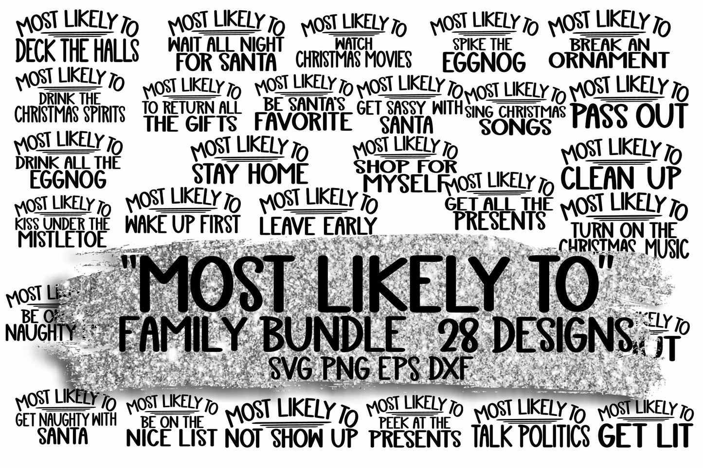 Most Like To Christmas Bundle | 28 Designs |  SVG DXF PNG EPS
