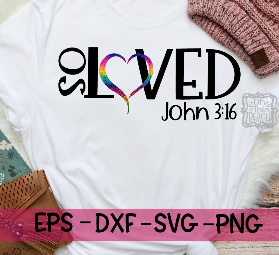 So Loved John 3:16 SVG