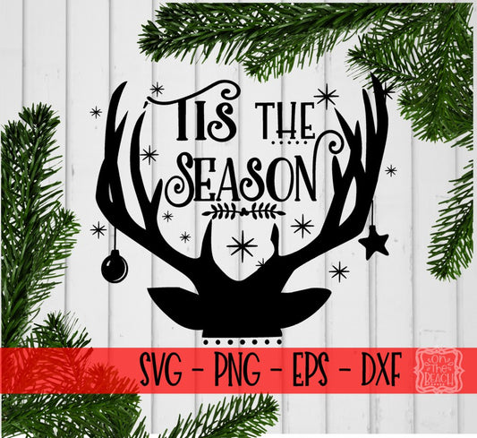 Tis The Season Deer Christmas SVG
