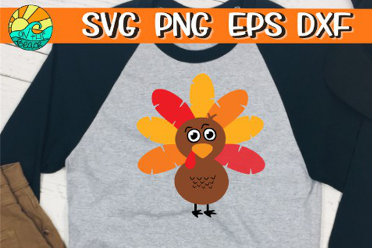 Turkey - Doodle - Thanksgiving - SVG PNG EPS DXF