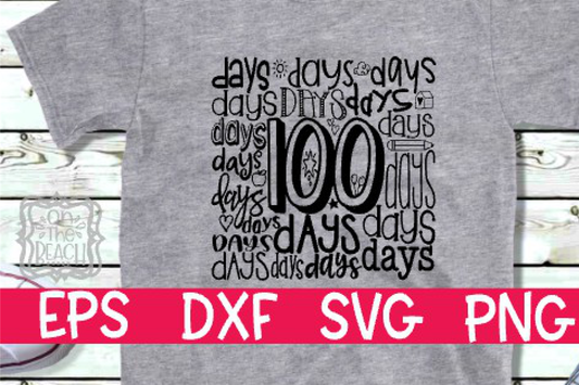 100 Days School- SVG PNG EPS DXF