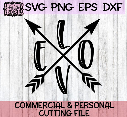 Love Arrow SVG PNG EPS DXF